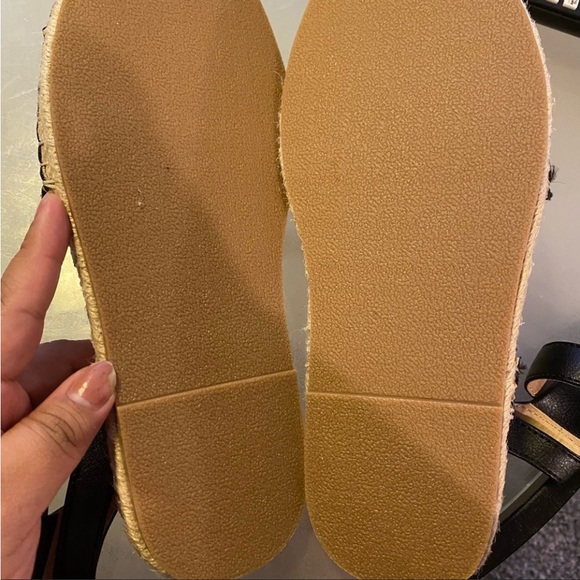 Torrid Ankle Strap Black Espadrille bottom Flats - Picture 4 of 4